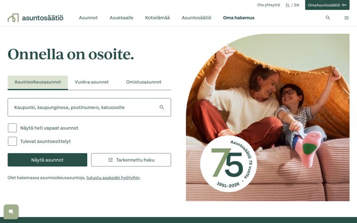 Screenshot of asokodit.fi