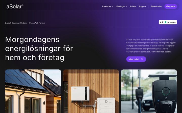 Screenshot of asolar.se