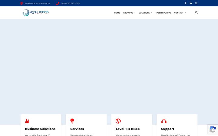 Screenshot of asolution.co.za
