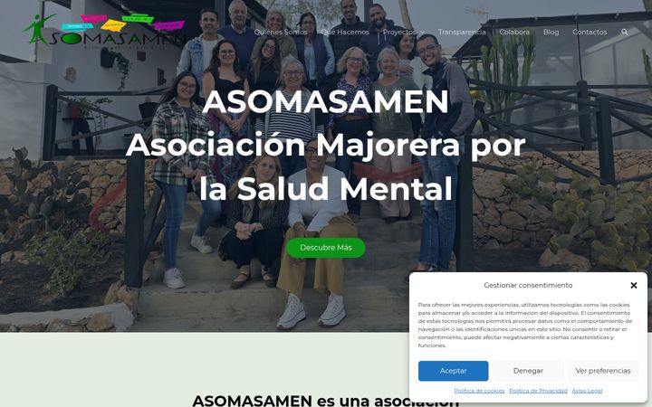 Screenshot of asomasamensaludmental.org