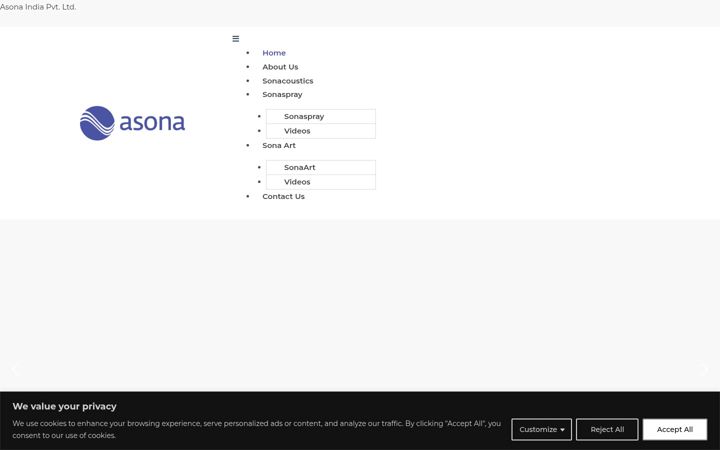 Screenshot von asonaindia.com