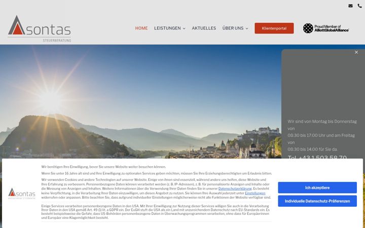 Screenshot of asontas.at