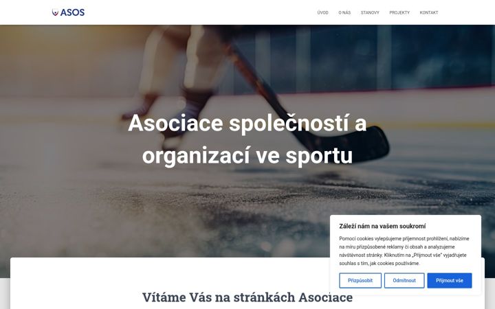 Captură de ecran a asossport.cz