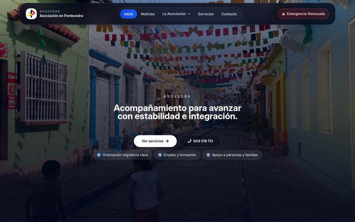 Screenshot of asovedra.org