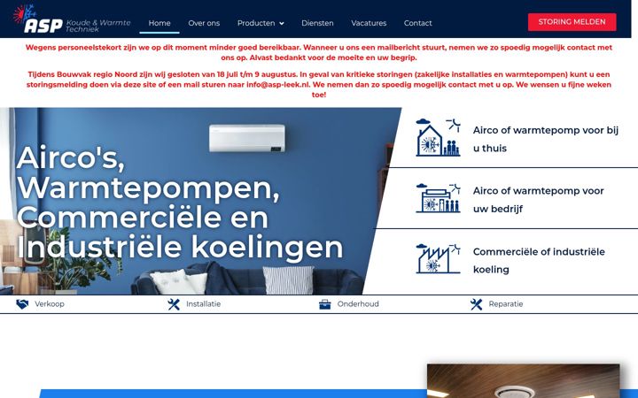 Screenshot ta' asp-leek.nl