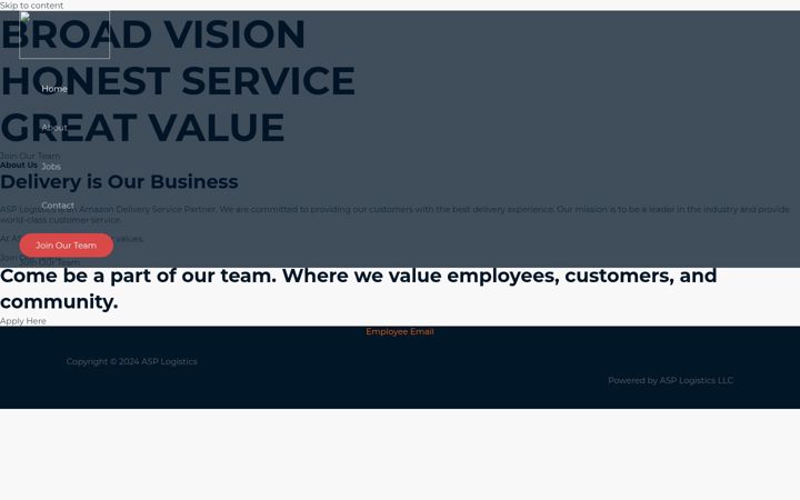 Screenshot of asp-logistics.com