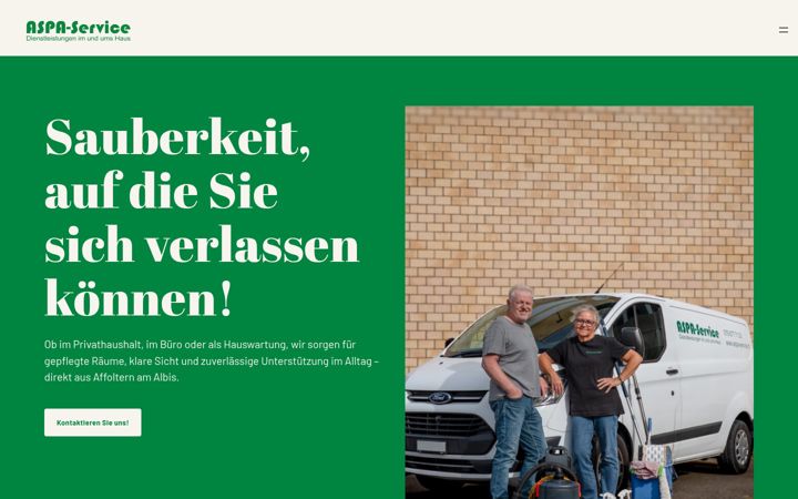 Screenshot of aspa-service.ch