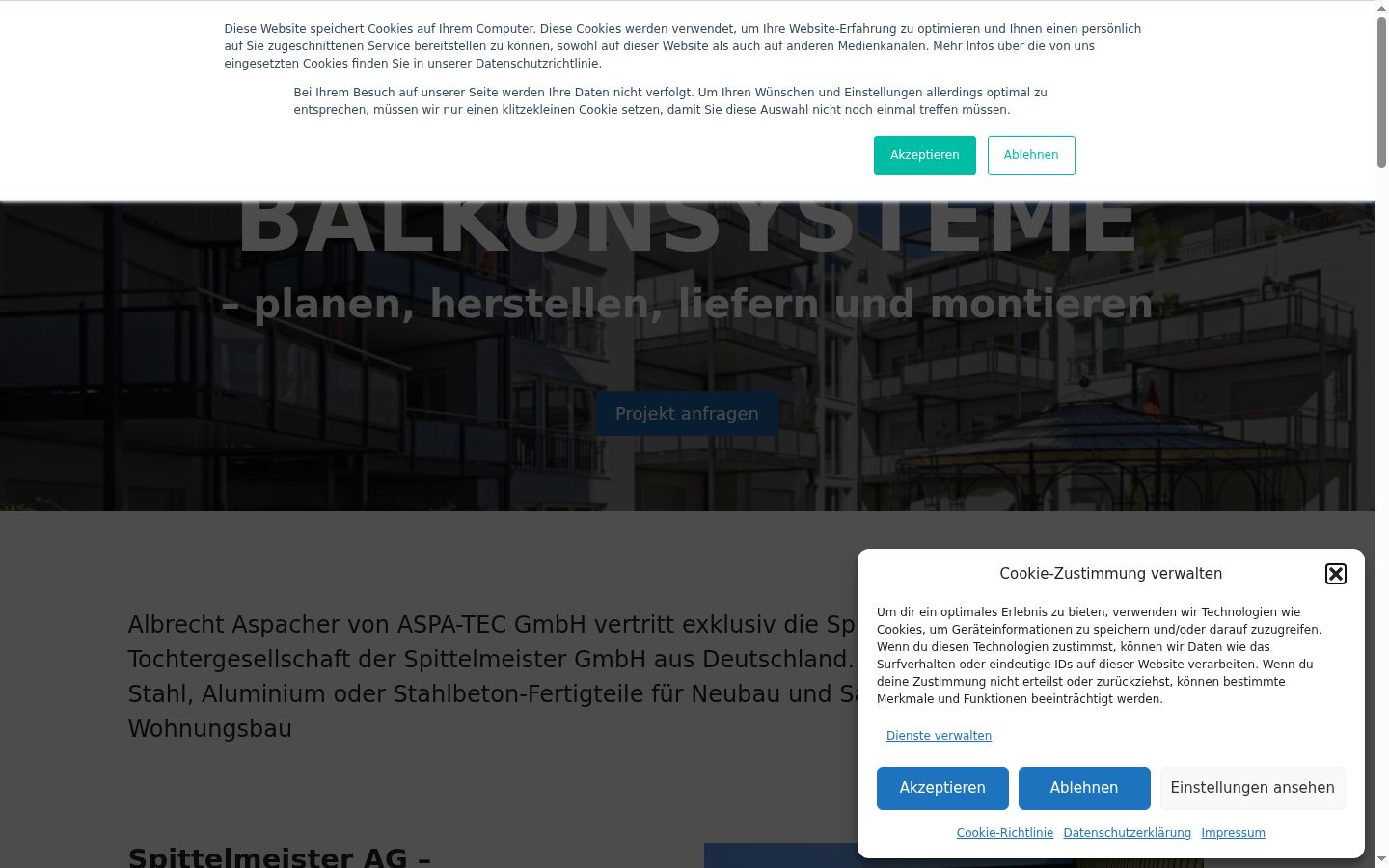 Capture d'écran de la bannière de consentement affichée avant toute interaction