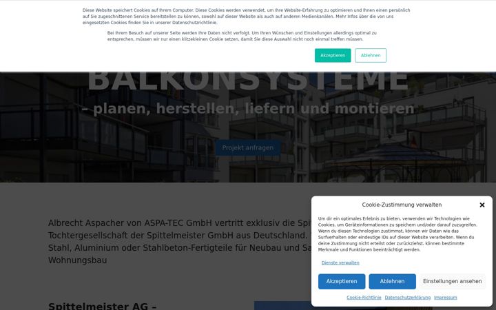 Screenshot of aspa-tec.ch