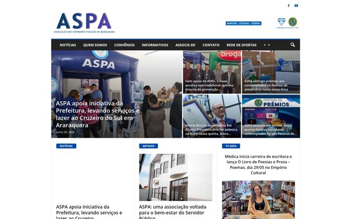Posnetek zaslona aspaararaquara.com.br