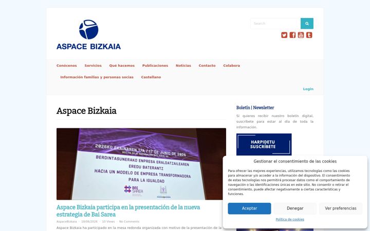 Screenshot of aspacebizkaia.org