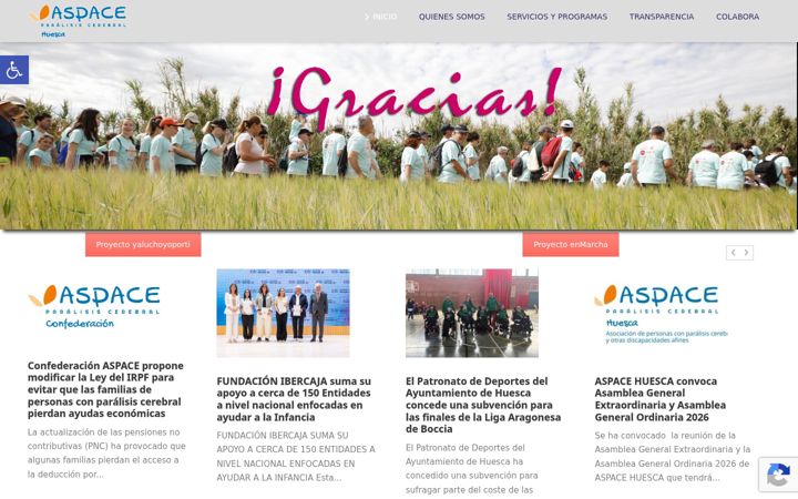 Screenshot of aspacehuesca.org