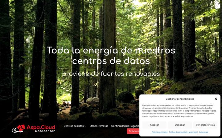 Screenshot of aspaclouddatacenter.com