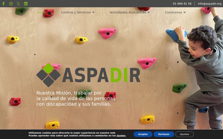 Skjámynd af aspadir.org