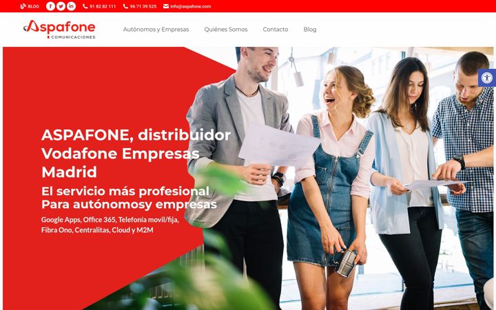 Screenshot of aspafone.com