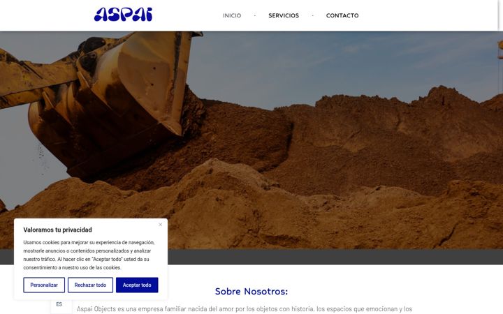 Screenshot of aspaiobjects.com