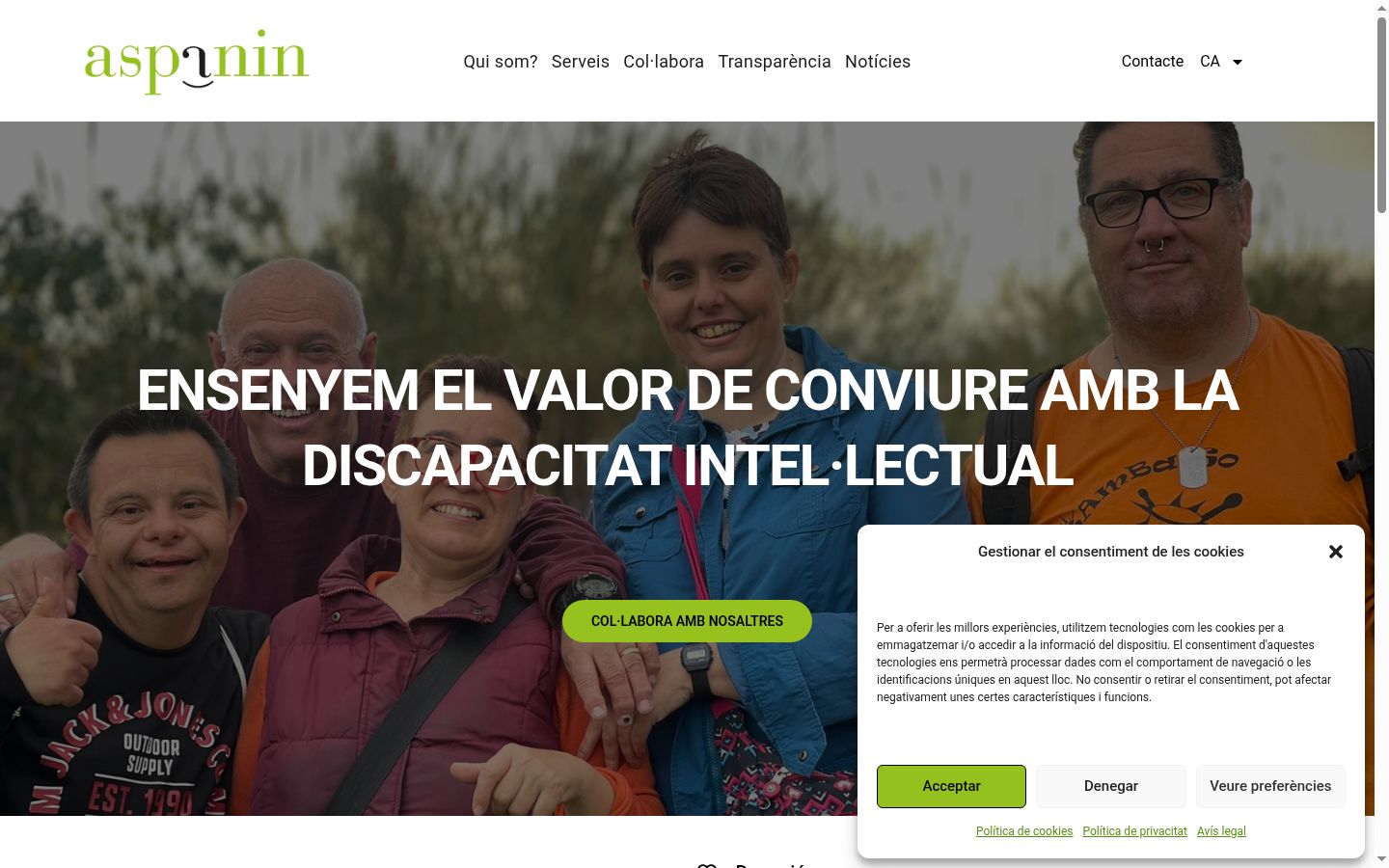 Screenshot tal-banner tal-kunsens muri qabel kwalunkwe interazzjoni