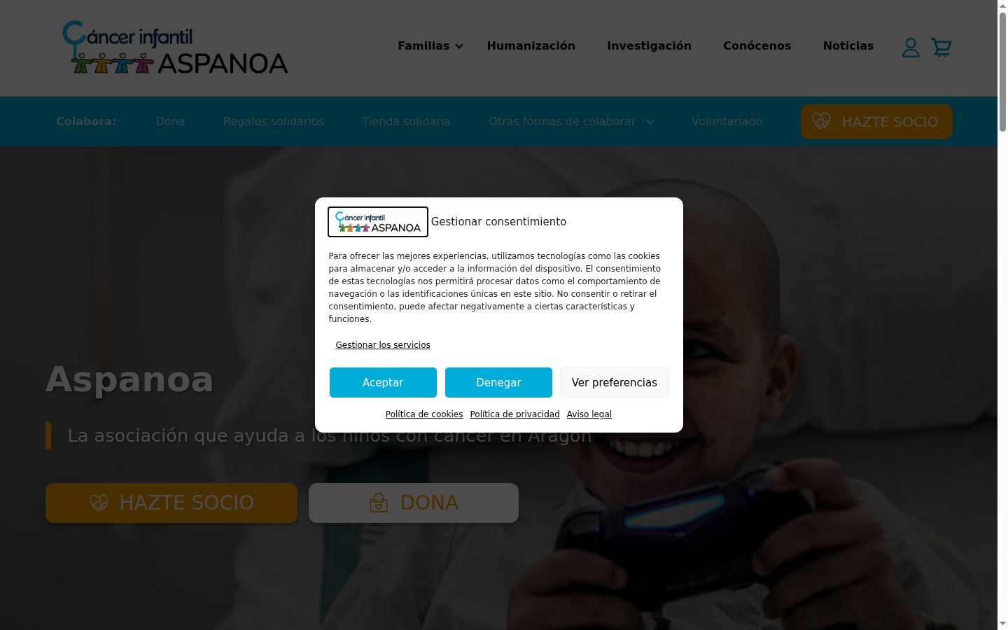Captură de ecran a bannerului de consimțământ afișat înainte de orice interacțiune