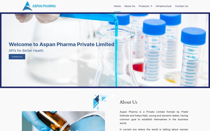 Screenshot of aspanpharma.com
