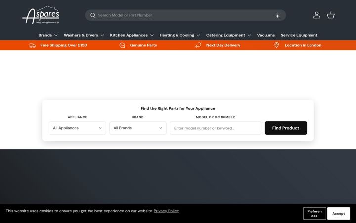 Screenshot of aspares.co.uk