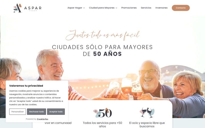 Captura de ecrã de asparhogar.com