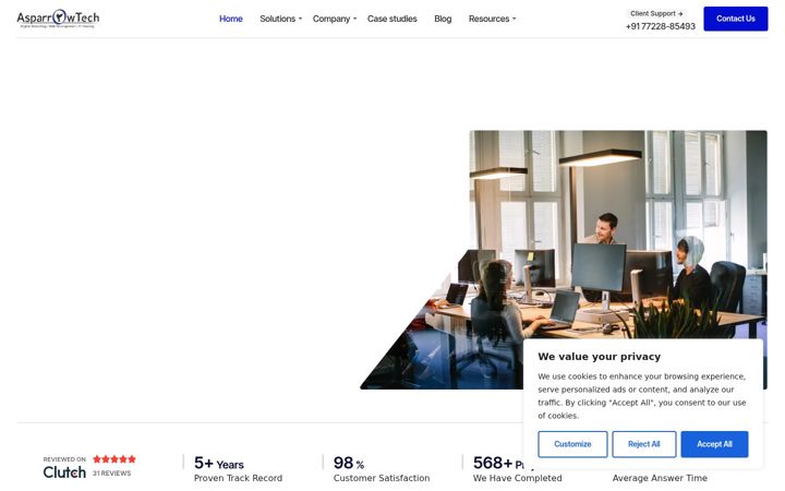 Captura de ecrã de asparrowtech.com
