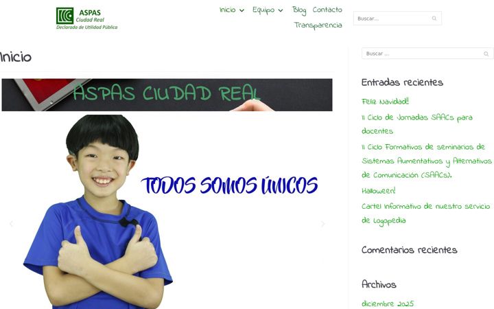 Captura de pantalla de aspascr.org