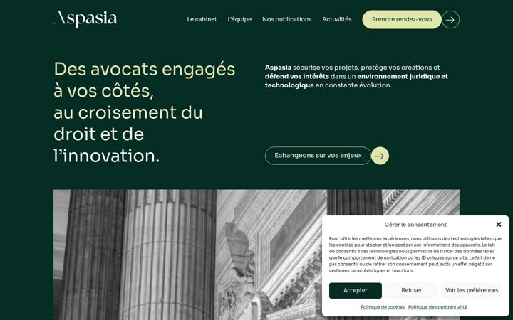 Screenshot of aspasia-avocats.fr