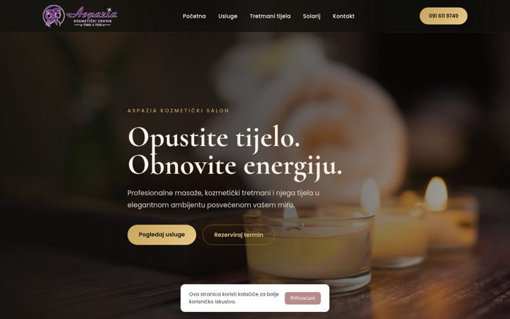 Screenshot of aspazia.hr