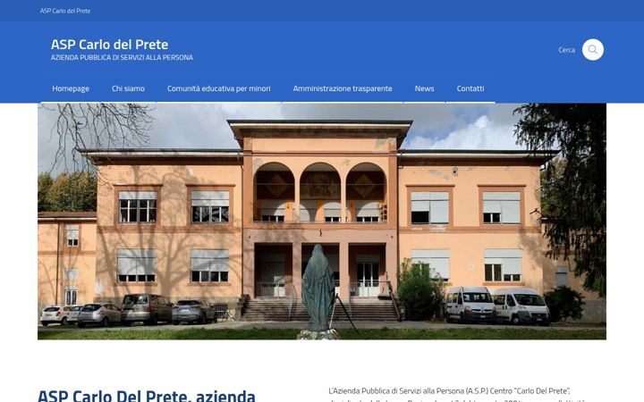 Screenshot of aspcarlodelprete.it