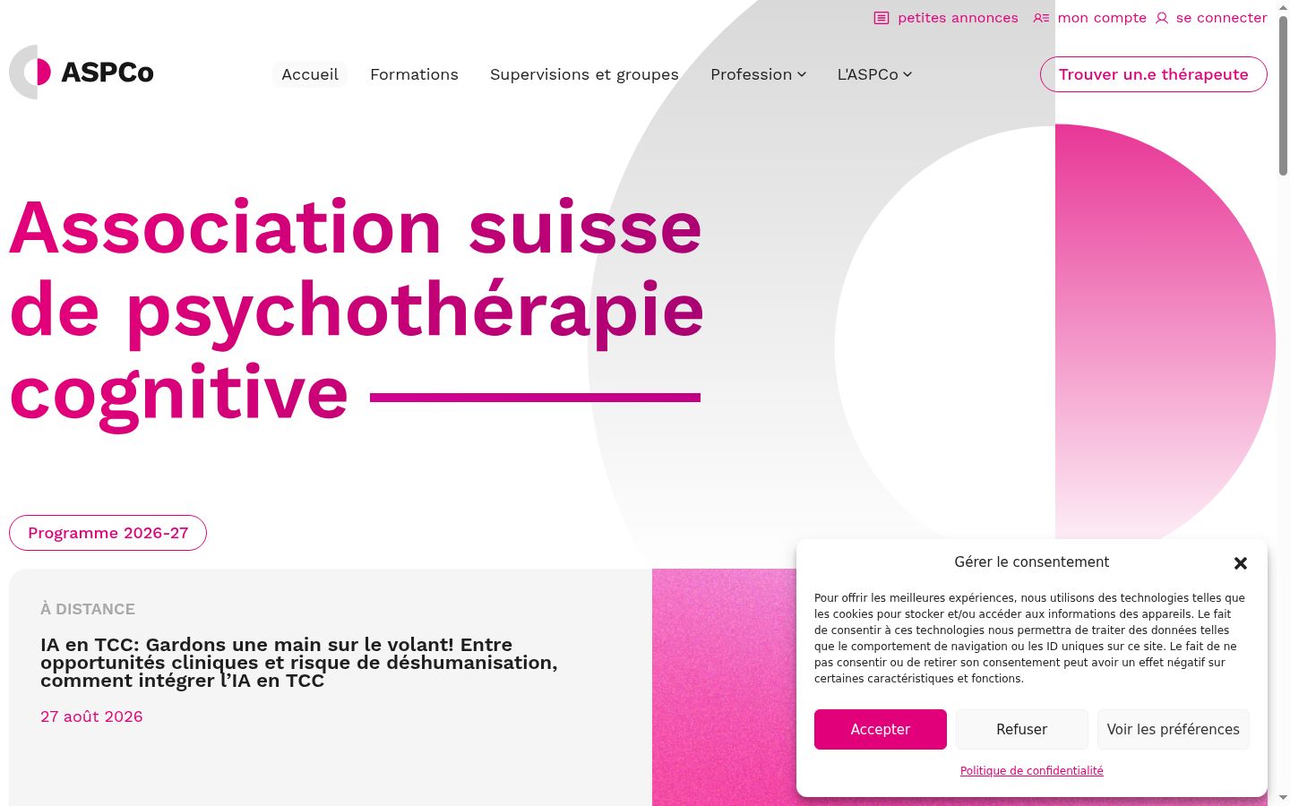 Screenshot of the consent banner shown before any interaction