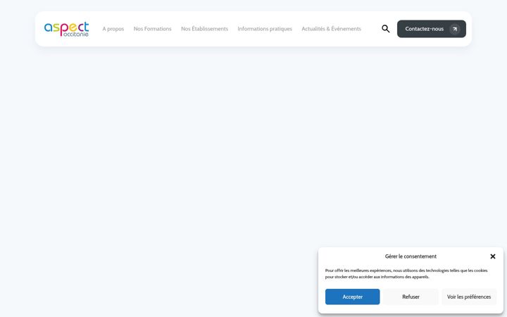Screenshot of aspect-occitanie.fr