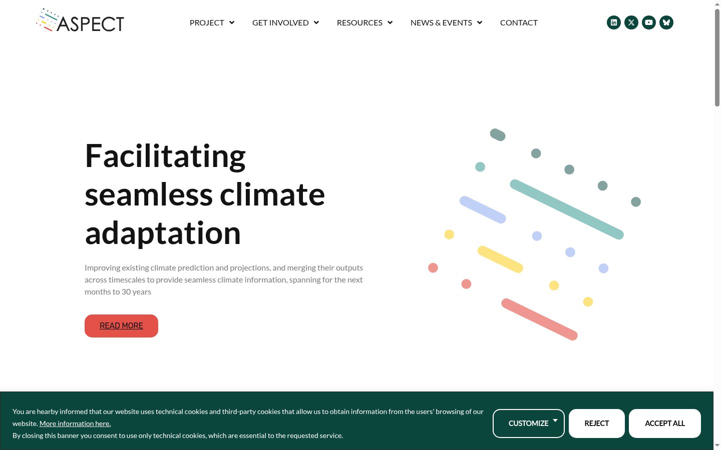 Screenshot del banner di consenso mostrato prima di qualsiasi interazione
