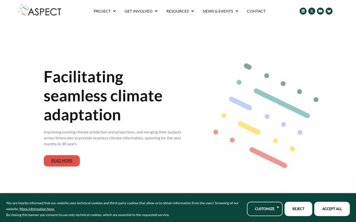 Screenshot of aspect-project.eu