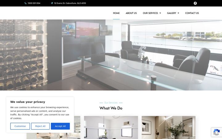 Skærmbillede af aspectcabinetmakers.com.au
