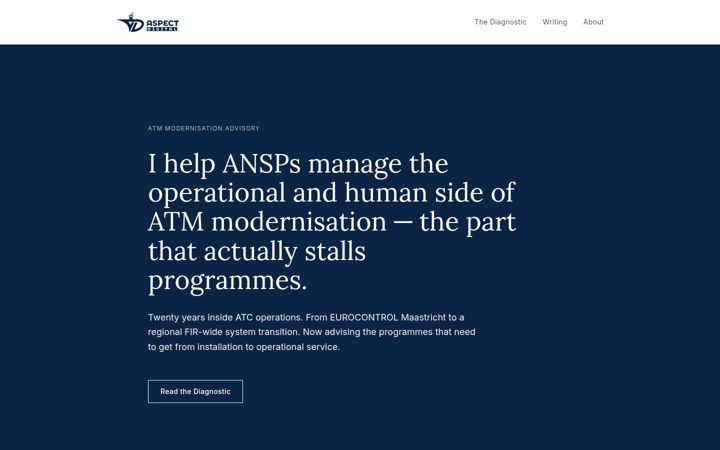 Screenshot of aspectdigital.co.za