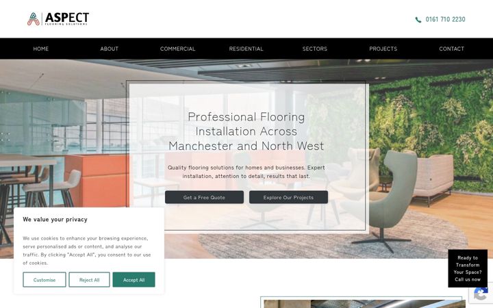 Екранна снимка на aspectflooringsolutions.co.uk