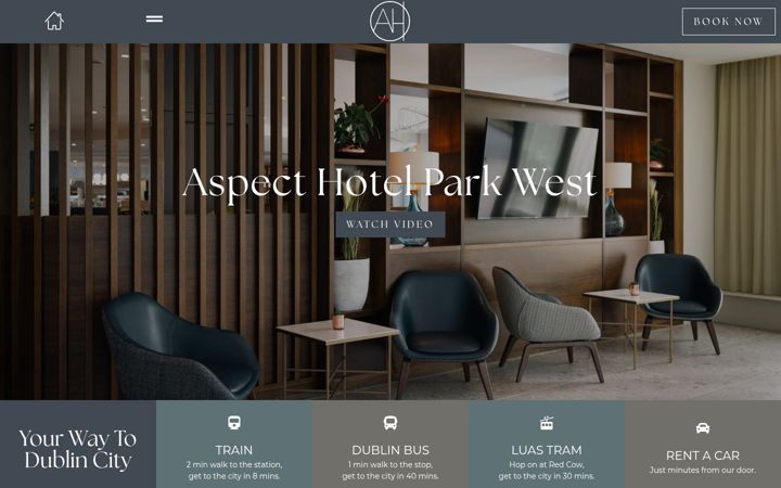 Screenshot of aspecthotelparkwest.com