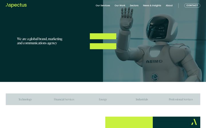 Skjermbilde av aspectusgroup.com