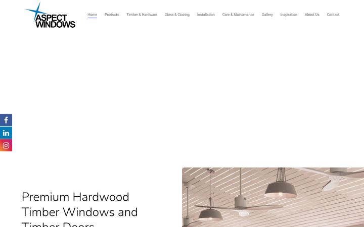 Screenshot van aspectwindows.com.au