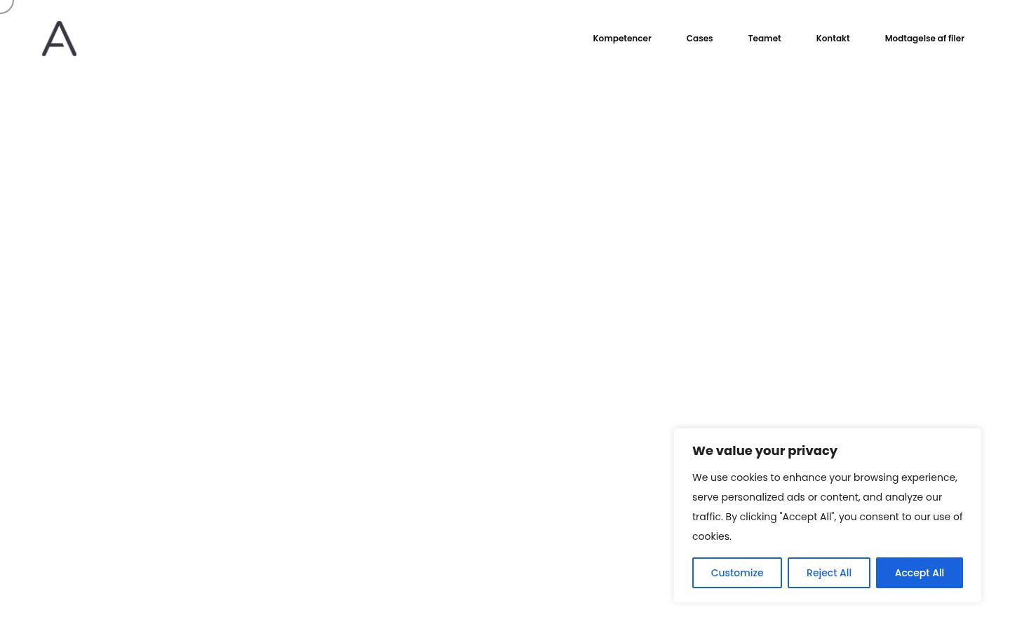 Screenshot van de toestemmingsbanner zoals getoond vóór enige interactie