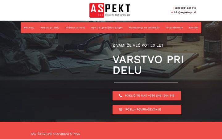 Screenshot van aspekt-vpd.si