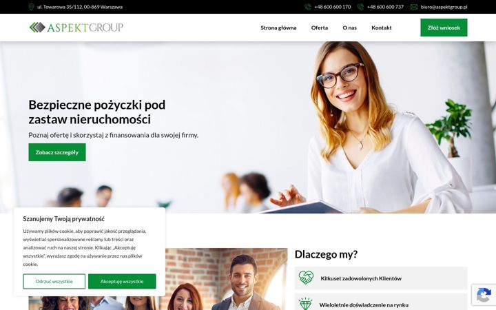 Screenshot of aspektgroup.pl
