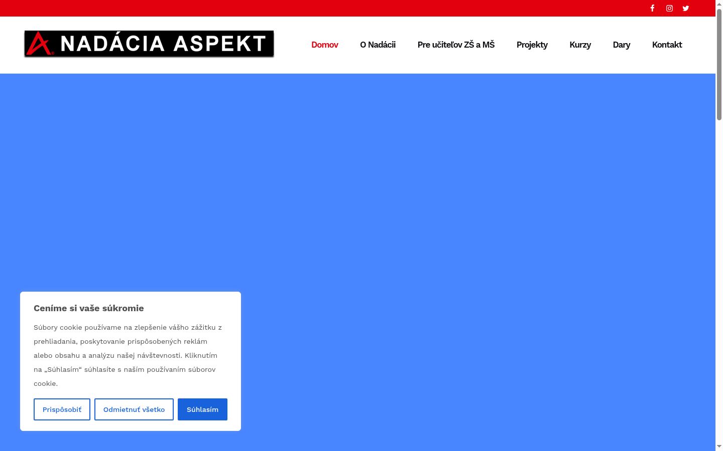 Екранна снимка на банера за съгласие, показан преди каквото и да е взаимодействие