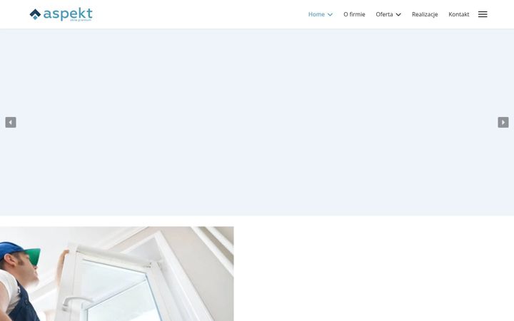 Screenshot of aspektokna.eu