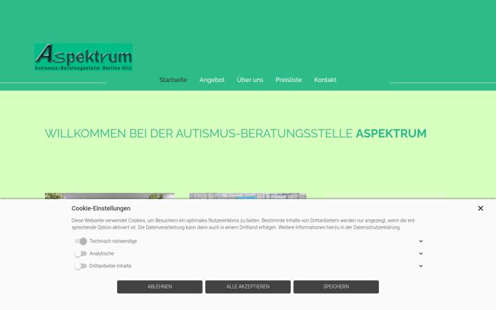 Screenshot van aspektrum.ch