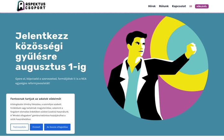 Screenshot of aspektus.hu