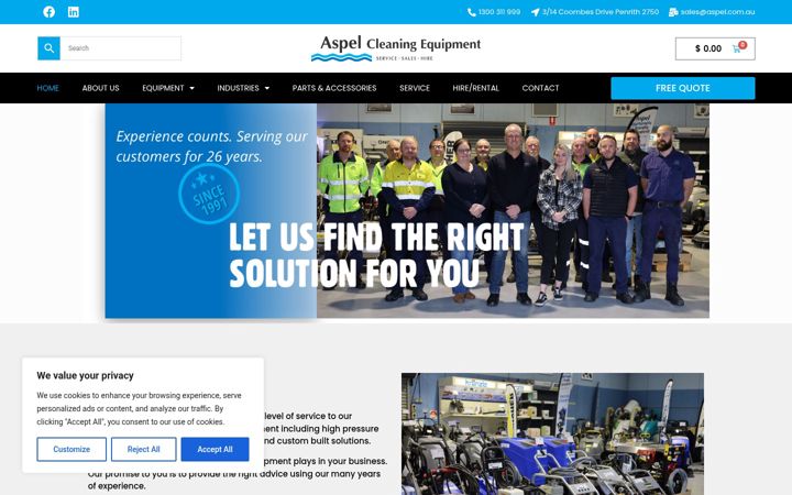 Screenshot of aspel.com.au