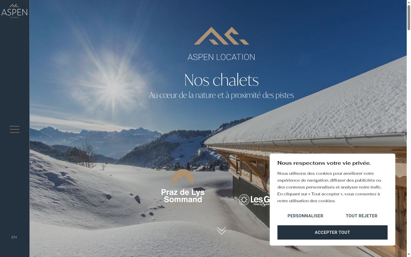 Screenshot of the consent banner shown before any interaction