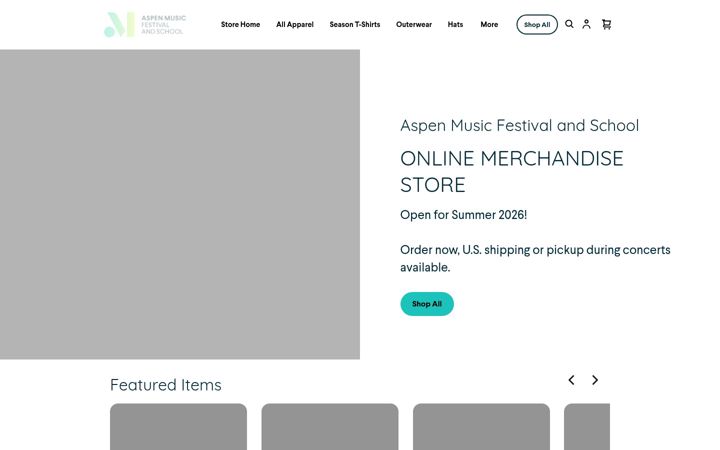 Screenshot van aspen-music-festival-and-school-online-merchandise-shop.square.site